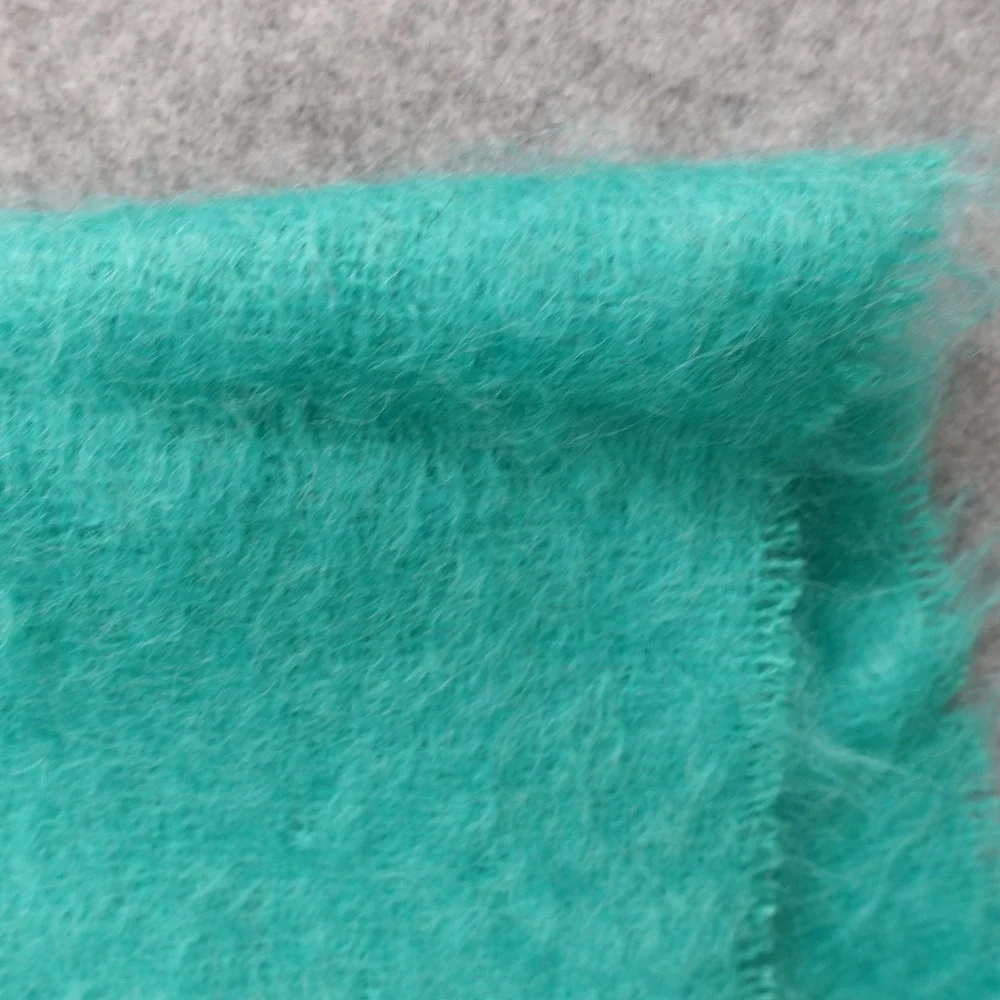 Vintage Wool Mohair Shawl Wrap Womens Blue Throw Blanket Scottish GARTMORN 28x70
